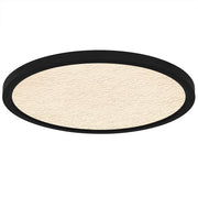 Quoizel Outskirts LED 20" Flush Mount, Black/Clear Textured Acrylic - OSTC1720EK