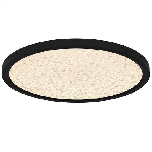 Quoizel Outskirts LED 20" Flush Mount, Black/Clear Textured Acrylic - OSTC1720EK