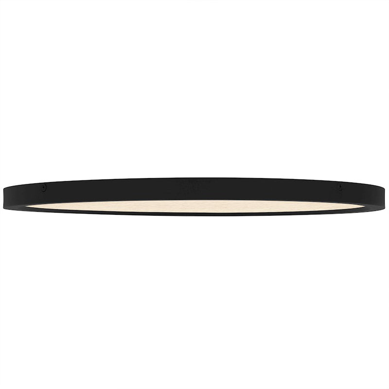 Quoizel Outskirts LED 20" Flush Mount, Black/Clear Textured Acrylic