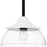 Quoizel Otten 1 Light Mini Pendant, Matte Black/Clear Seedy