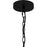 Quoizel Otten 1 Light Mini Pendant, Matte Black/Clear Seedy
