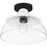 Quoizel Otten 1 Light Semi-Flush Mount, Matte Black/Clear Seedy