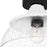 Quoizel Otten 1 Light Semi-Flush Mount, Matte Black/Clear Seedy