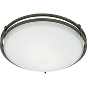 Quoizel 2 Light Ozark Flush Mount in Iron Gate