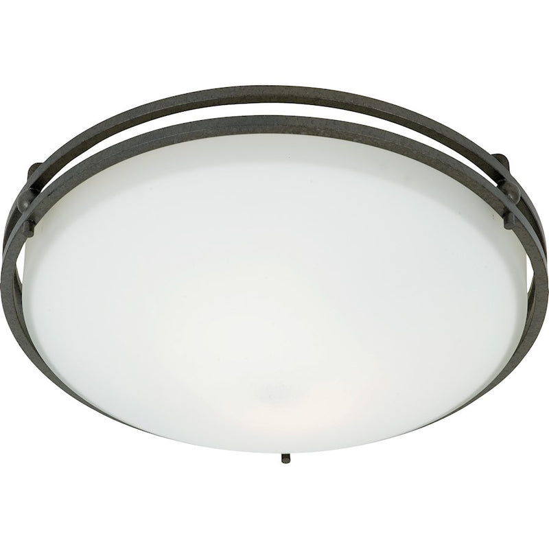 Quoizel 2 Light Ozark Flush Mount in Iron Gate