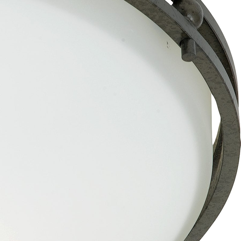 Quoizel 2 Light Ozark Flush Mount in Iron Gate