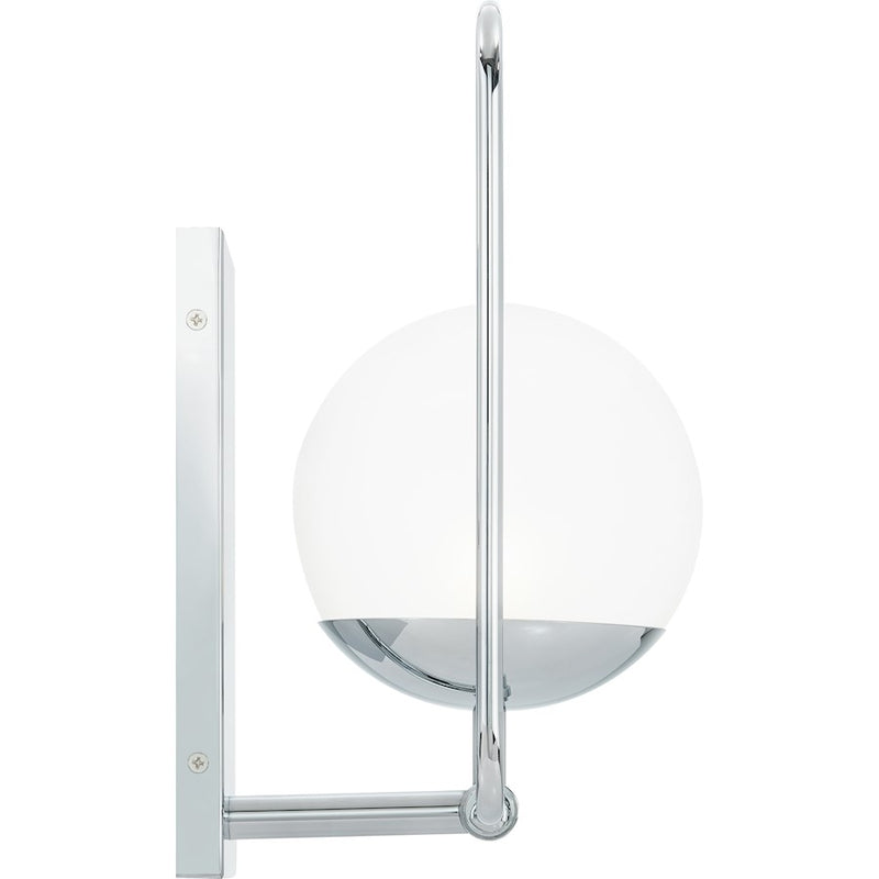 Quoizel Padgett 1 Light Wall Sconce, Polished Chrome