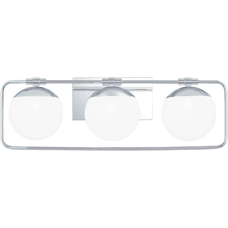 Quoizel Padgett Bath Vanity, Polished Chrome
