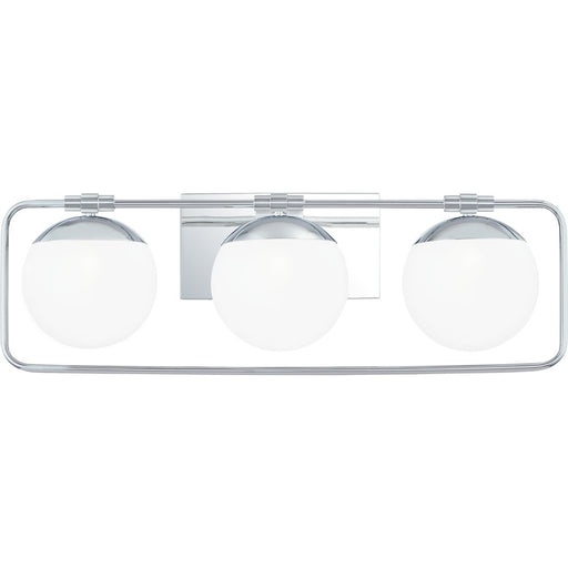 Quoizel Padgett Bath Vanity, Polished Chrome