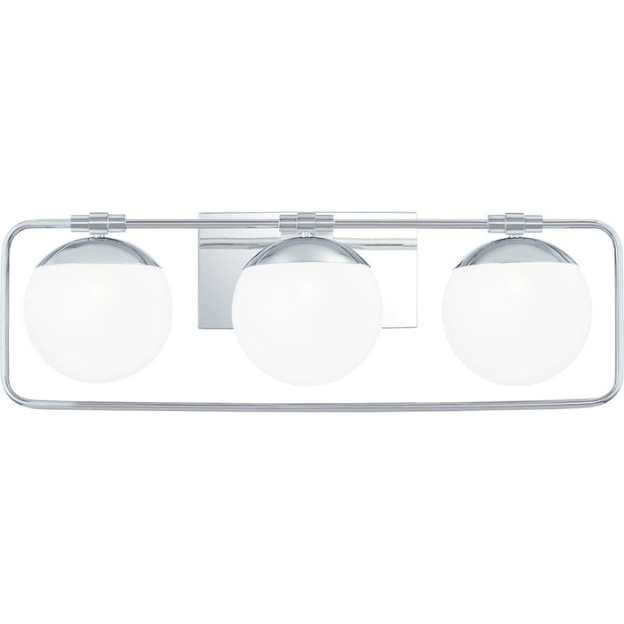 Quoizel Padgett Bath Vanity, Polished Chrome