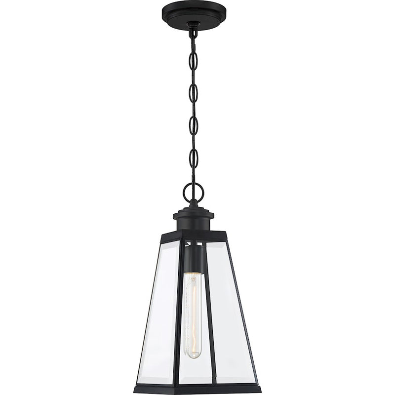 Quoizel Paxton 1 Light 7" Outdoor Lantern, Matte Black