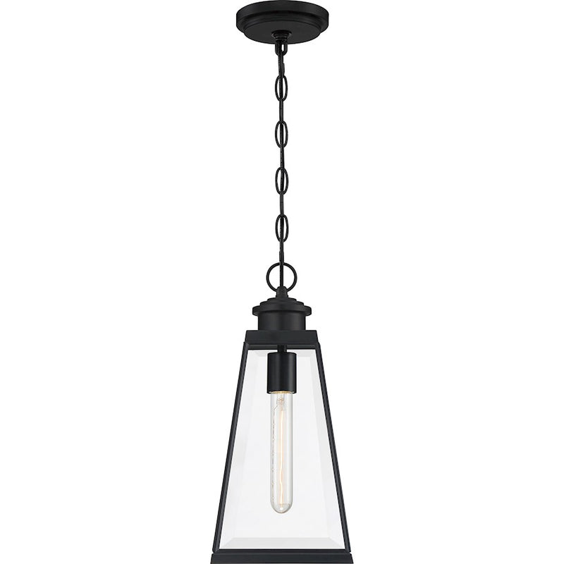Quoizel Paxton 1 Light 7" Outdoor Lantern, Matte Black