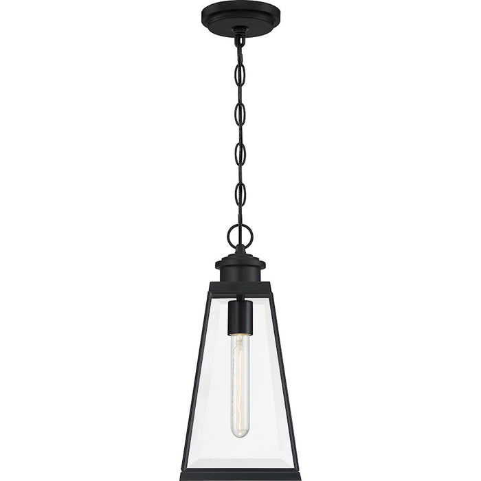 Quoizel Paxton 1 Light 7" Outdoor Lantern, Matte Black