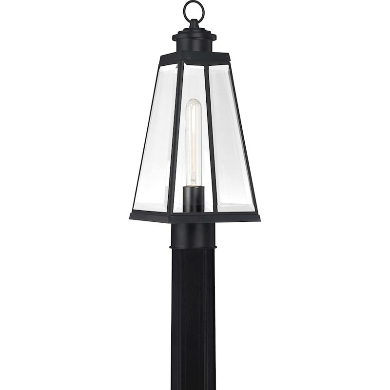 Quoizel Paxton 1 Light Outdoor Lantern, Matte Black