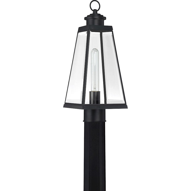 Quoizel Paxton 1 Light Outdoor Lantern, Matte Black