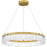 Quoizel Alice Integrated LED Pendant, Gold/Clear Hammered Acylic