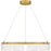 Quoizel Alice Integrated LED Pendant, Gold/Clear Hammered Acylic