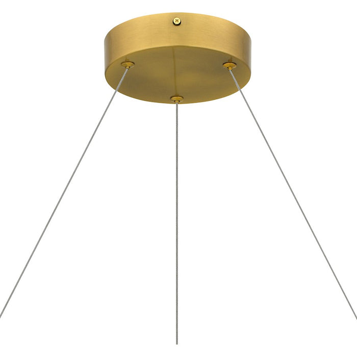 Quoizel Alice Integrated LED Pendant, Gold/Clear Hammered Acylic