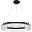 Quoizel Alice Integrated LED Pendant, Black/Clear Hammered Acrylic