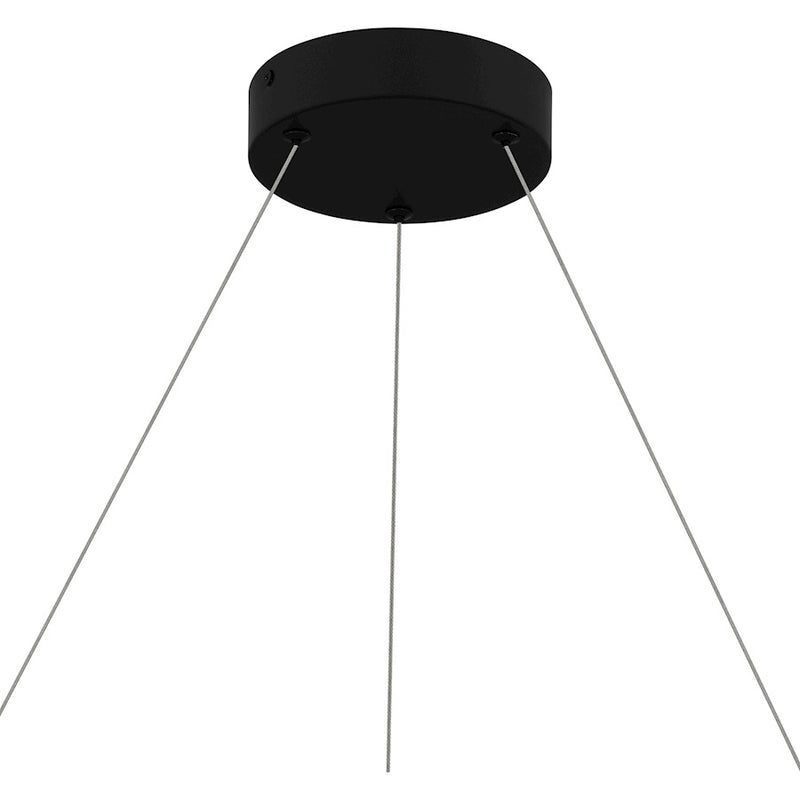 Quoizel Alice Integrated LED Pendant, Black/Clear Hammered Acrylic