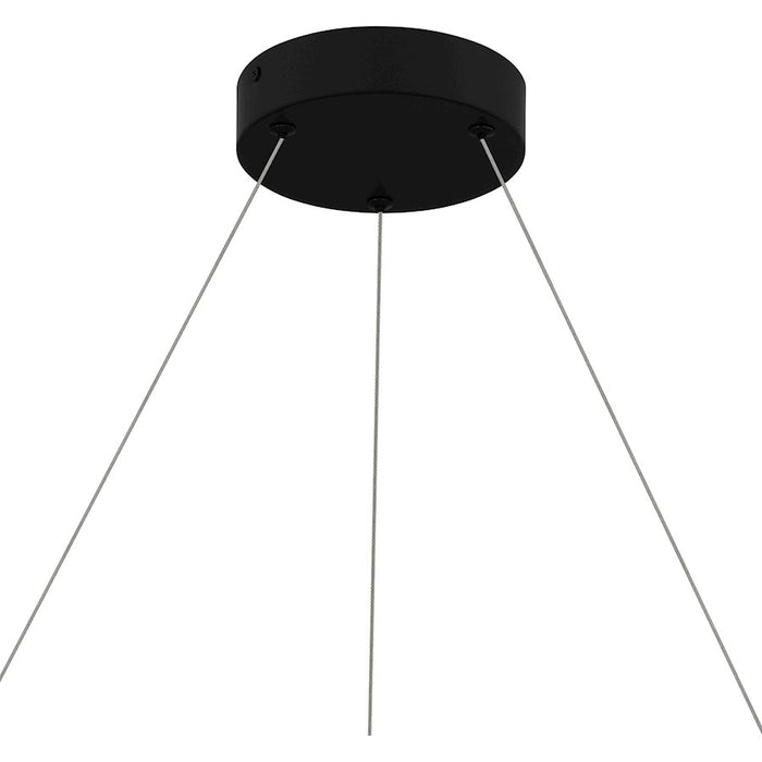 Quoizel Alice Integrated LED Pendant, Black/Clear Hammered Acrylic