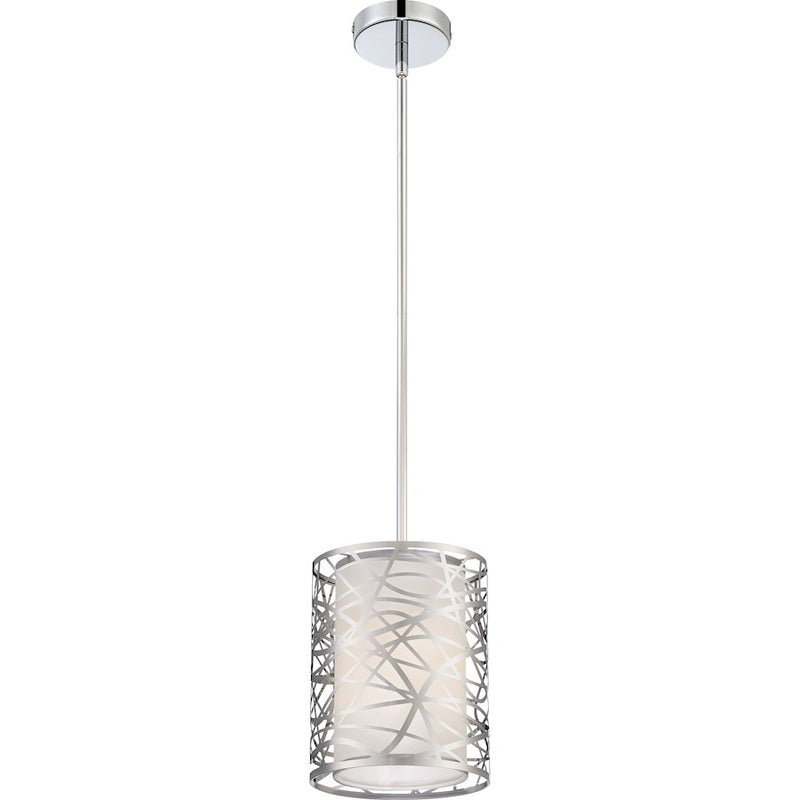 Quoizel Platinum Abode 1 Light Mini Pendant, Polished Chrome