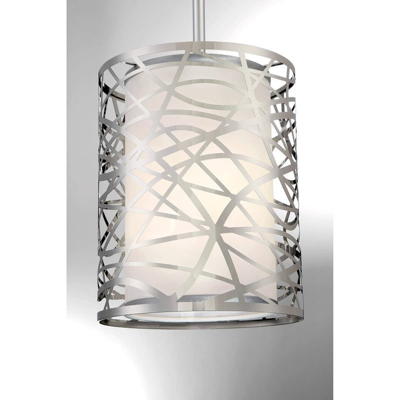 Quoizel Platinum Abode 1 Light Mini Pendant, Polished Chrome