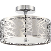 Quoizel Platinum Collection Abode Semi-Flush Mount, 2 Light, Polished Chrome
