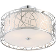 Quoizel Platinum Abode 3 Light Semi-Flush Mount, Polished Chrome