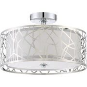 Quoizel Platinum Abode 3 Light Semi-Flush Mount, Polished Chrome