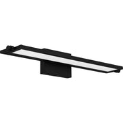 Quoizel Astro 26in LED Bath Light | Modern Matte Black Steel | Bathroom Vanity & Powder Room | 26.25 x 6 x 4.5 in, Dimmable | Model PCASO8526MBK