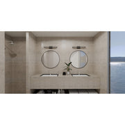Quoizel Astro 26in LED Bath Light | Modern Matte Black Steel | Bathroom Vanity & Powder Room | 26.25 x 6 x 4.5 in, Dimmable | Model PCASO8526MBK