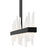 Quoizel Aurelia Light Island Light, Matte Black/White Swirl Glass
