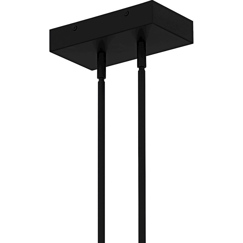 Quoizel Aurelia Light Island Light, Matte Black/White Swirl Glass