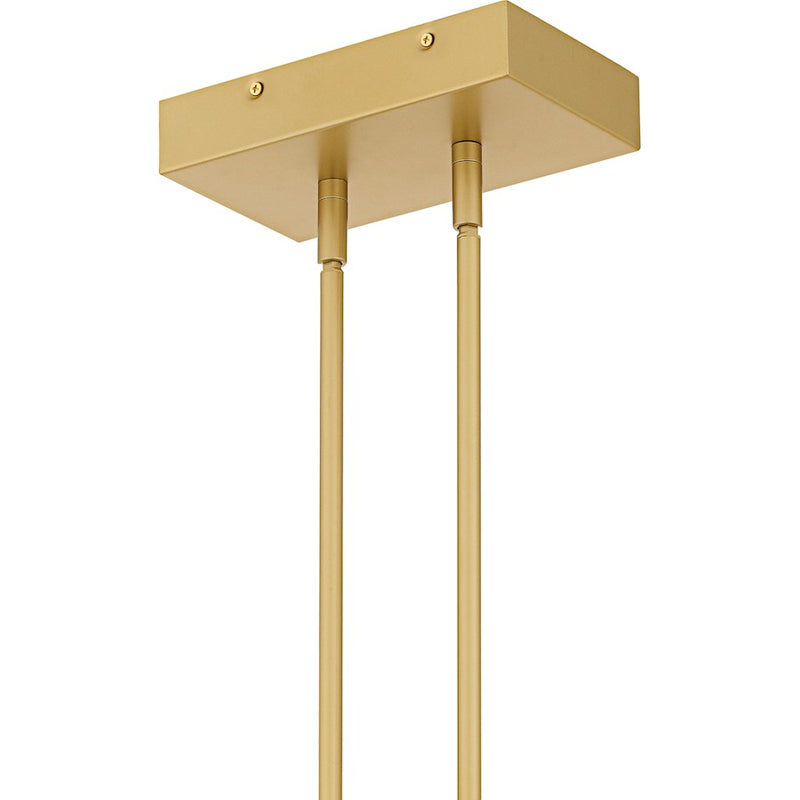 Quoizel Aurelia Light Island Light, Soft Gold/White Swirl Glass