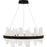 Quoizel Aurelia Light Chandelier, Matte Black/White Swirl Glass