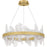 Quoizel Aurelia Light Chandelier, Soft Gold/White Swirl Glass