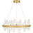 Quoizel Aurelia Light Chandelier, Soft Gold/White Swirl Glass