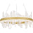 Quoizel Aurelia Light Chandelier, Soft Gold/White Swirl Glass