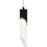 Quoizel Alys 1Light Mini Pendant, Matte Black/Alabaster Glass