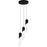 Quoizel Alys 3Light Pendant, Matte Black/Alabaster Glass