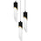 Quoizel Alys 3Light Pendant, Matte Black/Alabaster Glass