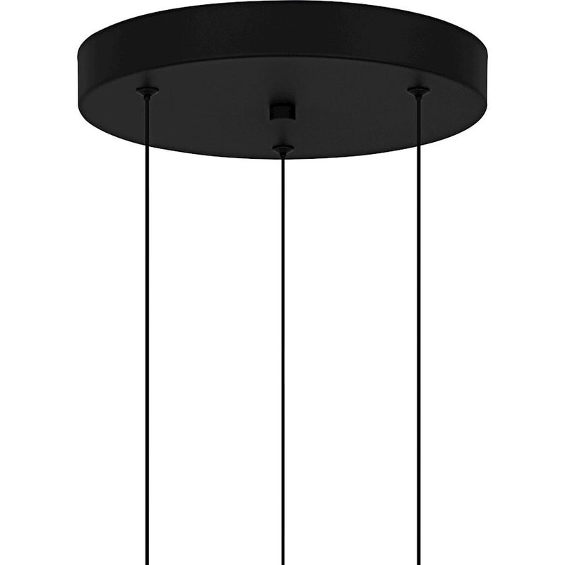 Quoizel Alys 3Light Pendant, Matte Black/Alabaster Glass