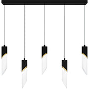 Quoizel Alys 2Light Island Light, Matte Black/Alabaster Glass - PCAYS540MBK
