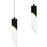 Quoizel Alys 2Light Island Light, Matte Black/Alabaster Glass