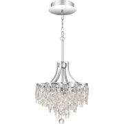 Quoizel Bravado 16in 1-Light Pendant | Modern Polished Chrome and Clear Crystal Glass | Kitchen Island & Dining Room | Model PCBO2816C