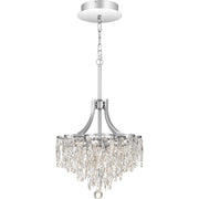 Quoizel Bravado 16in 1-Light Pendant | Modern Polished Chrome and Clear Crystal Glass | Kitchen Island & Dining Room | Model PCBO2816C