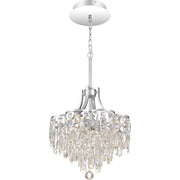 Quoizel Bravado 16in 1-Light Pendant | Modern Polished Chrome and Clear Crystal Glass | Kitchen Island & Dining Room | Model PCBO2816C