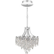 Quoizel Bravado 16in 1-Light Pendant | Modern Polished Chrome and Clear Crystal Glass | Kitchen Island & Dining Room | Model PCBO2816C