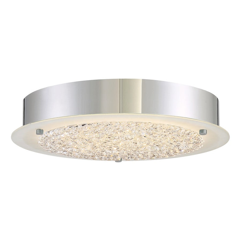 Quoizel Platinum Blaze Flush Mount, 17W LED, Polished Chrome